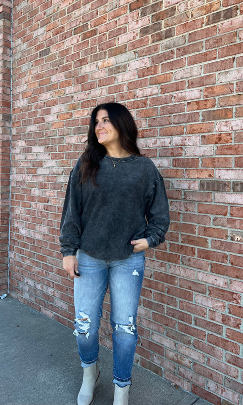 CORDED PULLOVER- 2 COLORS