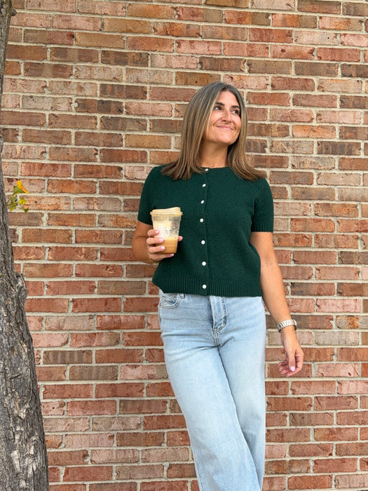SHORT SLEEVE CARDIGAN- 3 COLORS