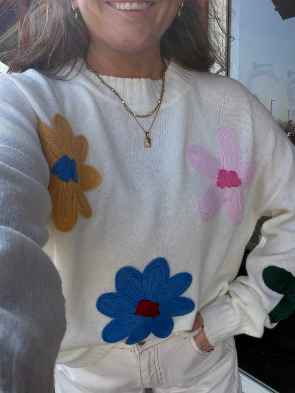 CROCHET FLOWER SWEATER