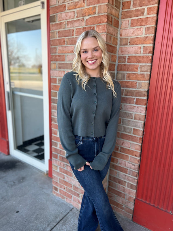 BABY BUTTON UP CARDIGAN- 4 COLORS