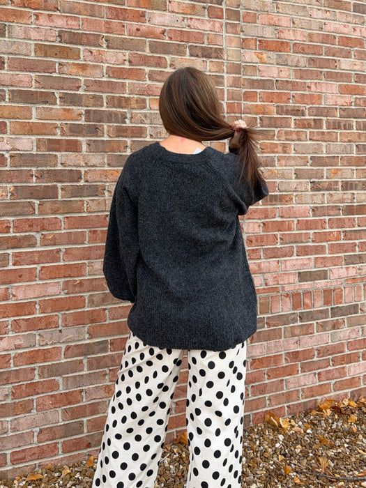 ONLY INTENTIONS CHARCOAL SWEATER