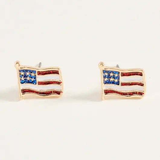 FLAG STUD EARRINGS
