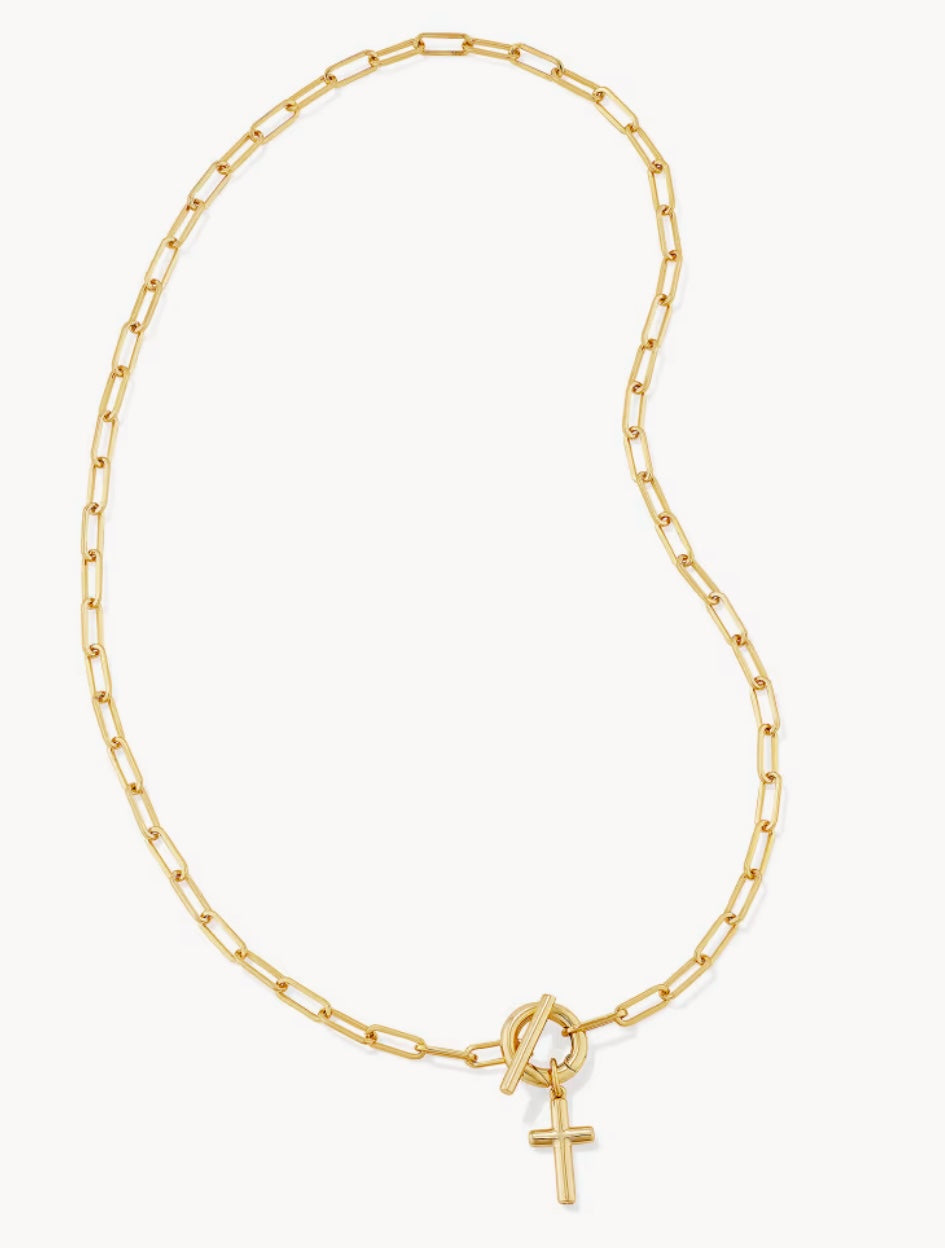KENDRA SCOTT: CROSS LINK AND CHAIN NECKLACE