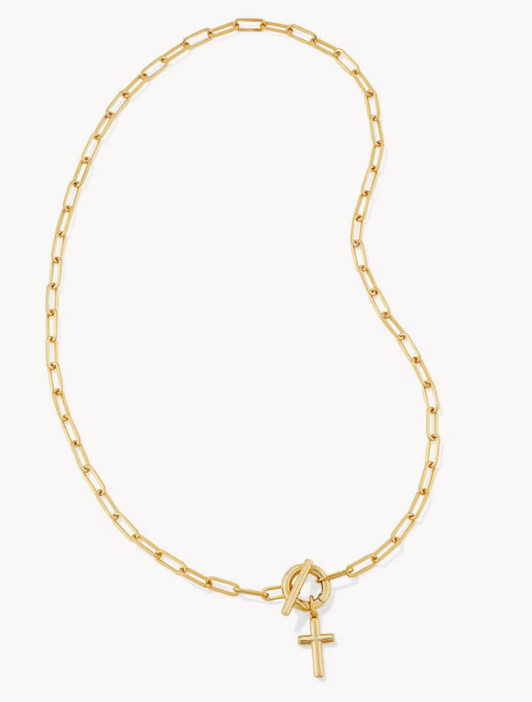 KENDRA SCOTT: CROSS LINK AND CHAIN NECKLACE