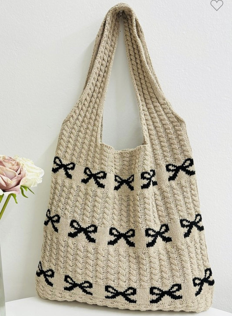 BOW WOVEN BAG