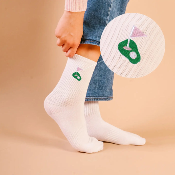 EMBROIDERED GOLF SOCKS