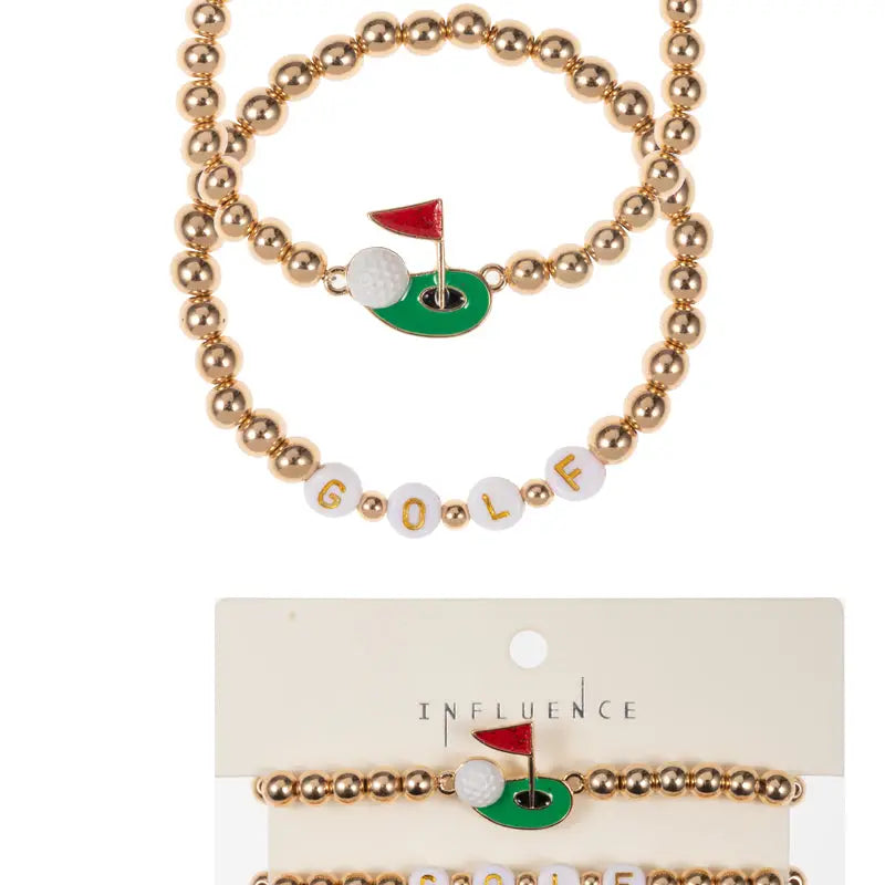 GOLF STRETCH BRACELET SET OF 2