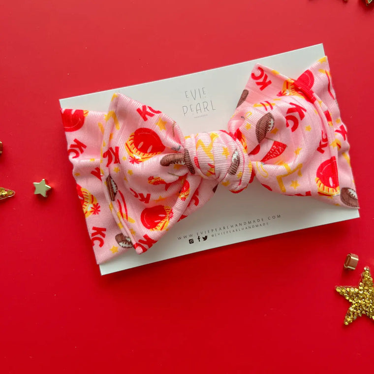 PINK KC BABY BOW TURBAN