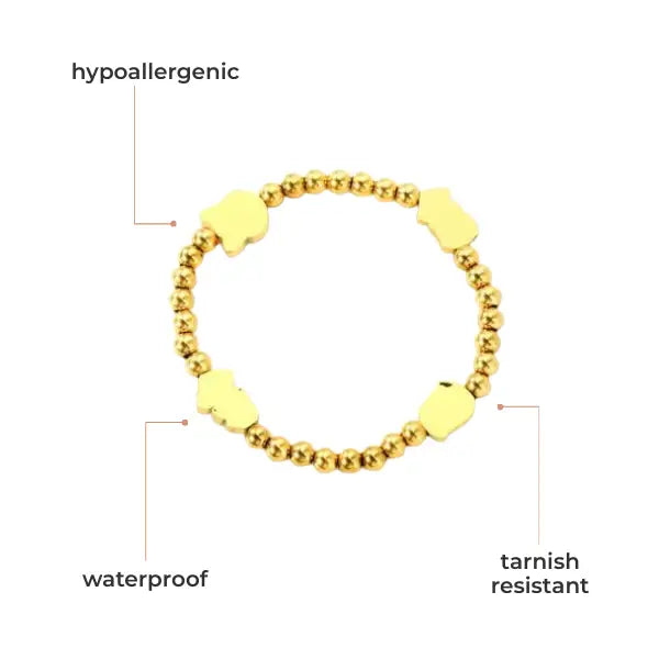 KC GOLD BEADED BRACELET