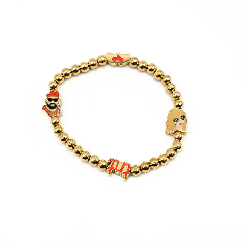 KC GOLD BEADED BRACELET