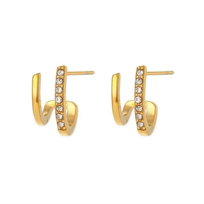 DOUBLE RING EARRING