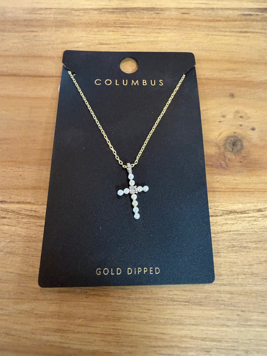 PEARL CROSS NECKLACE