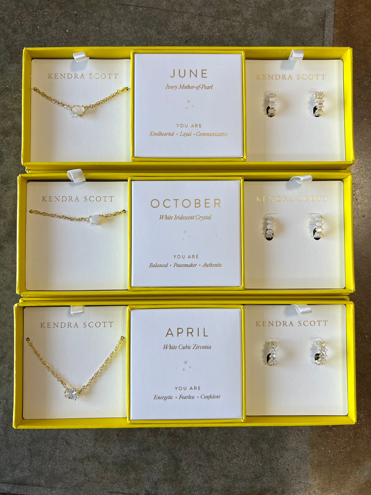 KENDRA SCOTT: CAILIN BIRTHSTONE GIFT SET