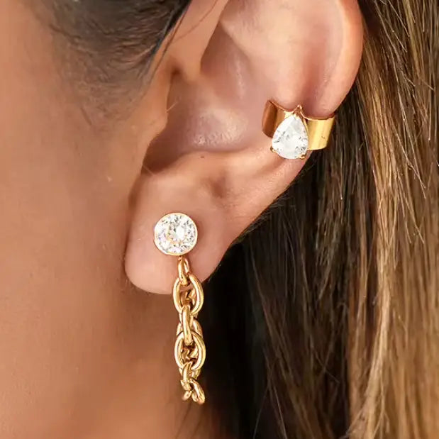CHAIN STUD EARRINGS