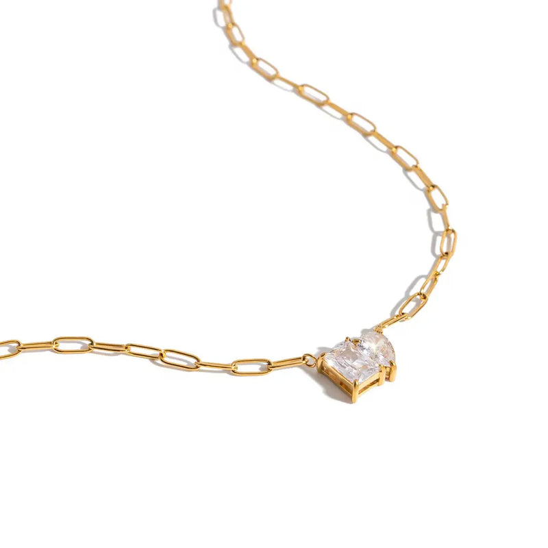 DUO EMERALD AND PEAR NECKLACE