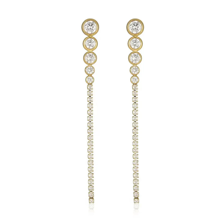 LONG TENNIS DROP EARRING