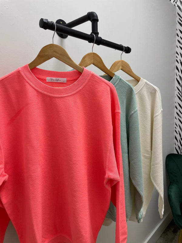 CORDED PULLOVER- 6 COLORS
