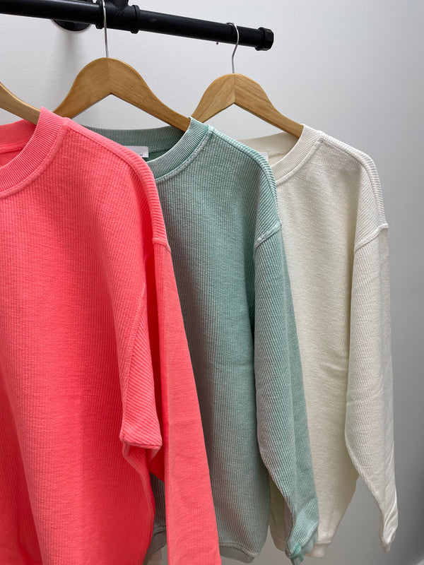 CORDED PULLOVER- 6 COLORS