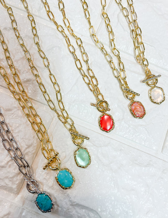 KENDRA SCOTT: DAPHNE LINK CHAIN NECKLACE- 6 COLORS