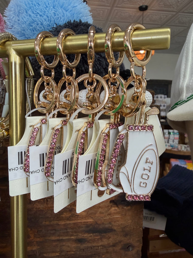 GOLF BAG KEYCHAIN AND CHARM