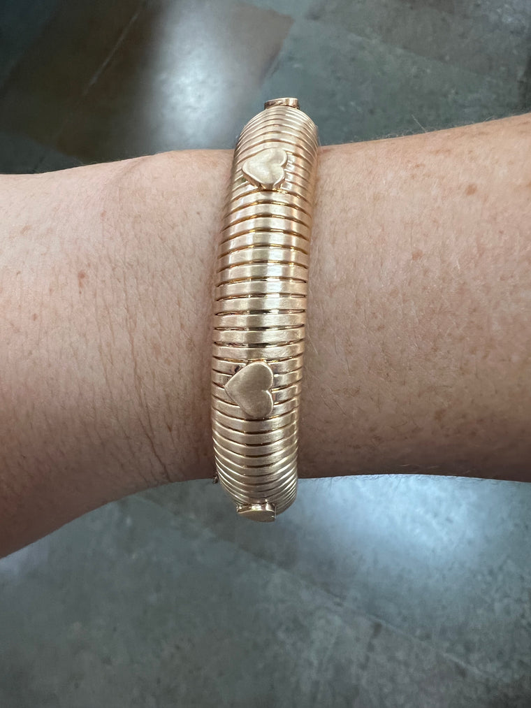 HEART WATCHBAND STRETCHY BANGLE