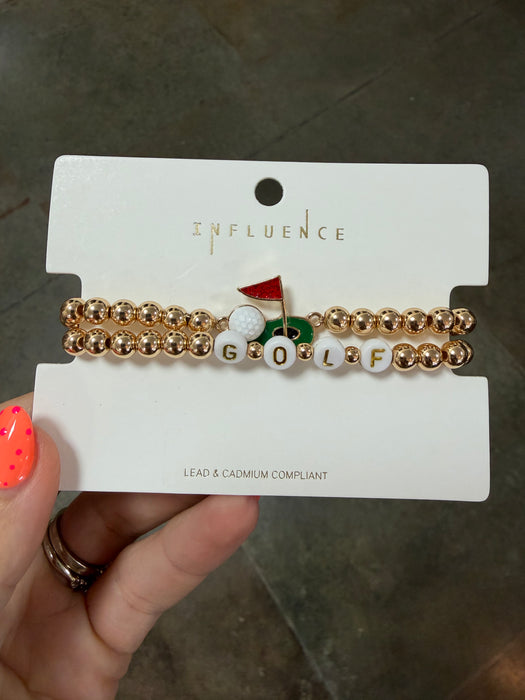 GOLF STRETCH BRACELET SET OF 2