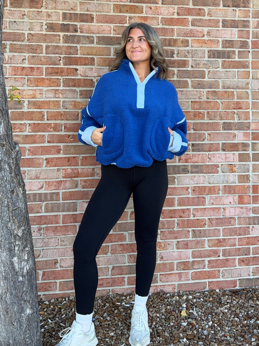 HALF ZIP FLEECE PULLOVER- 3 COLORS