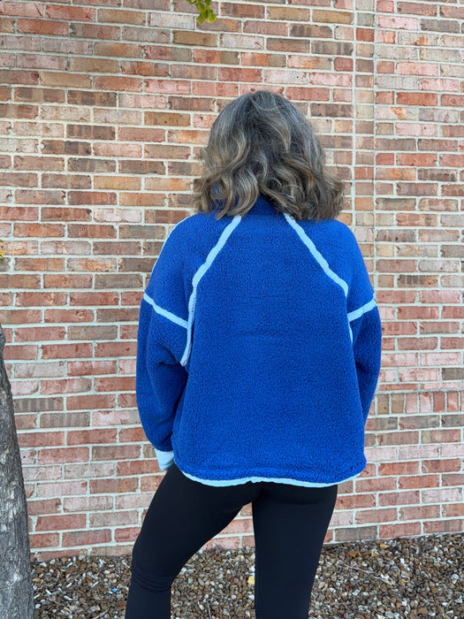 HALF ZIP FLEECE PULLOVER- 3 COLORS