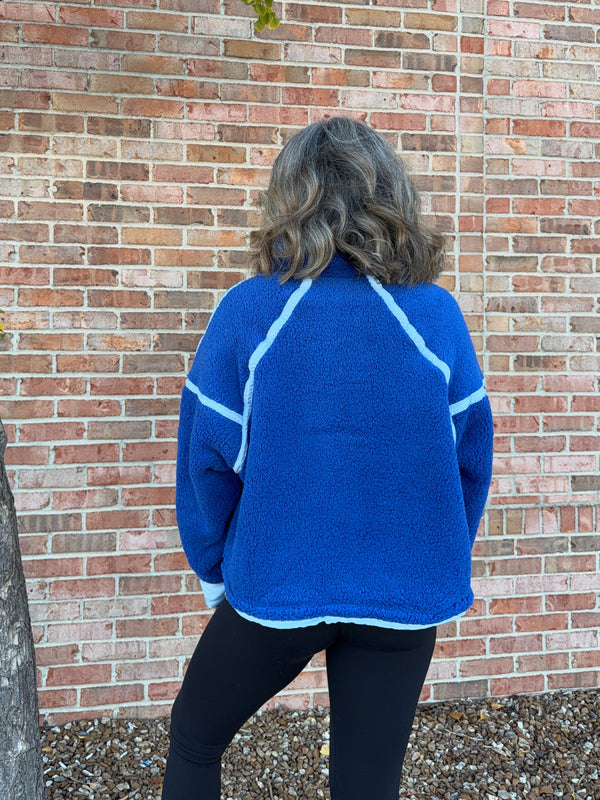 HALF ZIP FLEECE PULLOVER- 3 COLORS