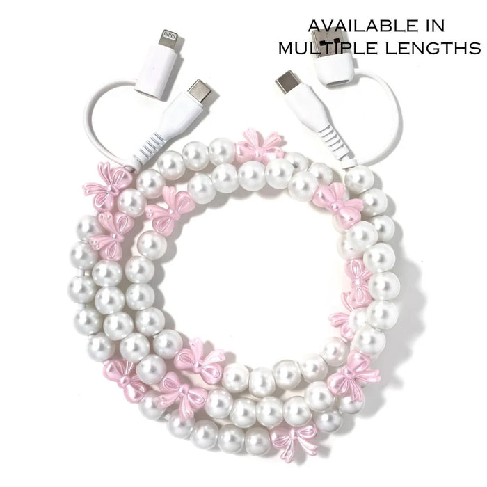 BEADED PHONE CHARGER- 12 COLORS