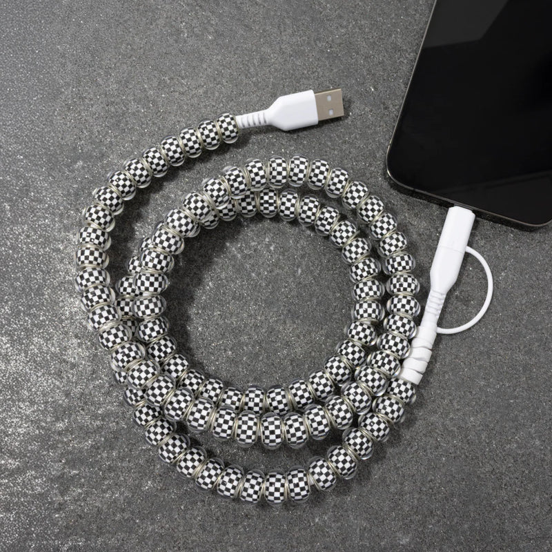 BEADED PHONE CHARGER- 12 COLORS