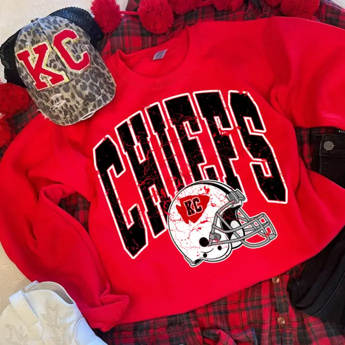 DISTRESSED CHIEFS SWEATSHIRT
