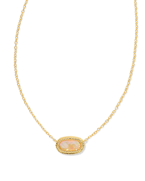 KENDRA SCOTT: ELISA RIDGE FRAMED PENDANT NECKLACE