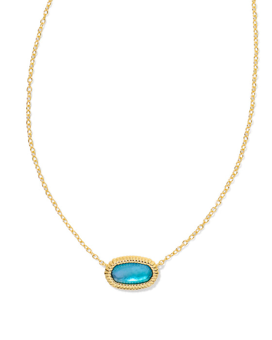 KENDRA SCOTT: ELISA RIDGE FRAMED PENDANT NECKLACE