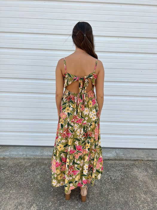 DANCING WITH SHADOWS FLORAL DRESS
