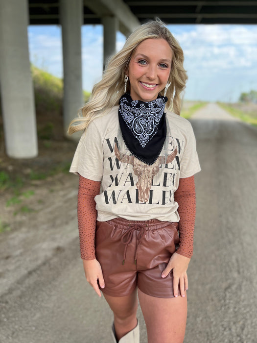 RHINESTONE FRINGE BANDANA- 2 COLORS