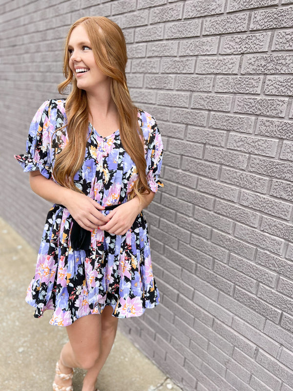 POP OF COLOR FLORAL DRESS