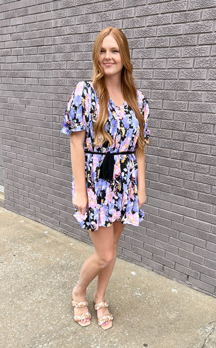 POP OF COLOR FLORAL DRESS
