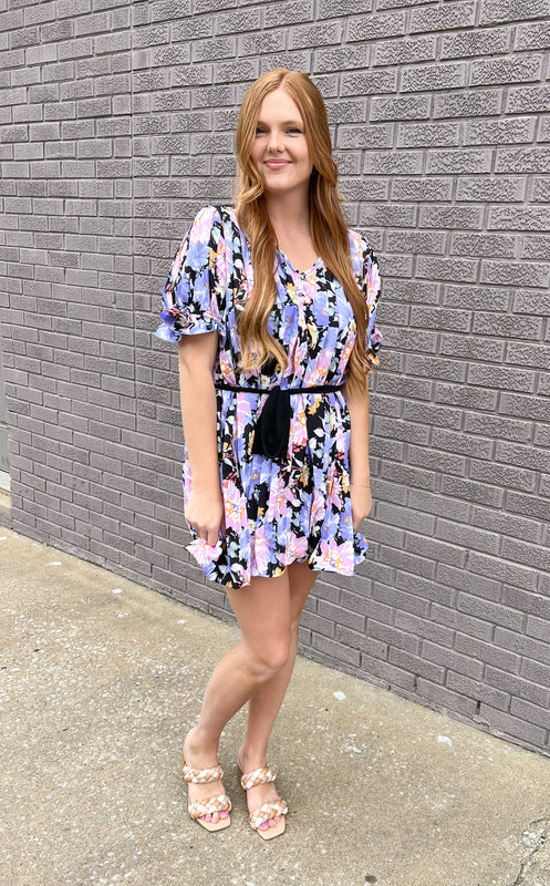 POP OF COLOR FLORAL DRESS