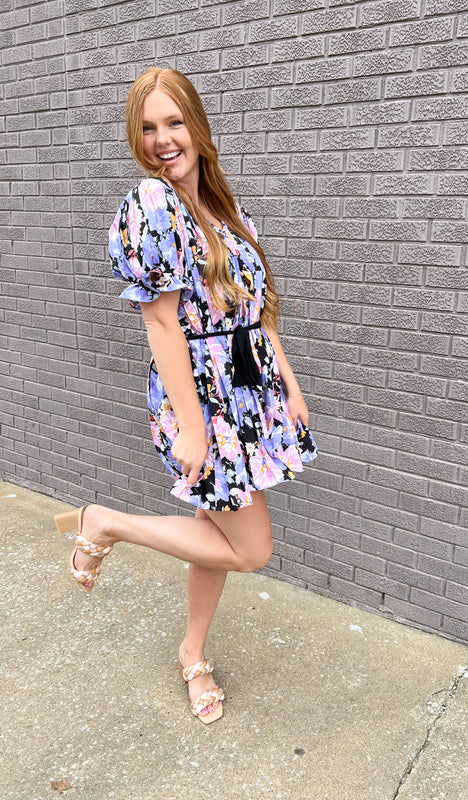 POP OF COLOR FLORAL DRESS