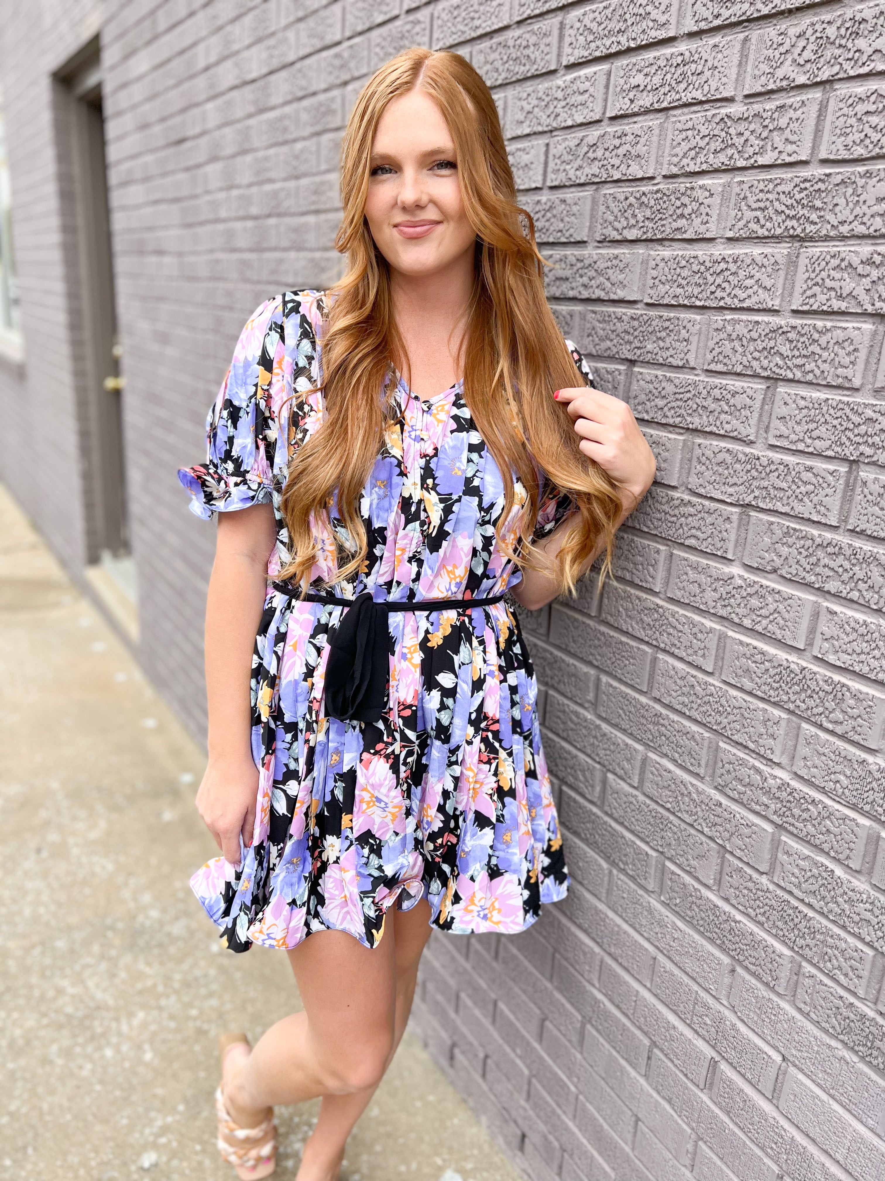 POP OF COLOR FLORAL DRESS