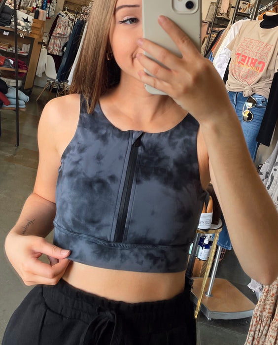 ZIP UP SPORTS BRA