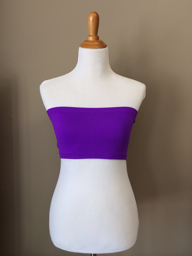 SEAMLESS BANDEAU- PURPLE