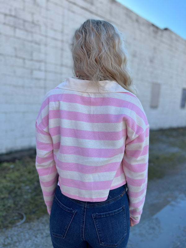 THINK PINK STRIPED TOP