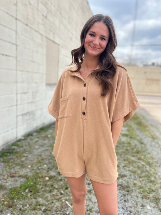 COLLARED ROMPER- 3 COLORS