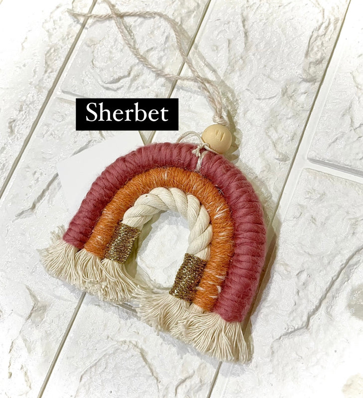 MACRAME RAINBOW WINDOW CHARM
