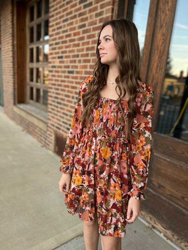 NIGHT AND DAY FLORAL DRESS- 2 COLORS