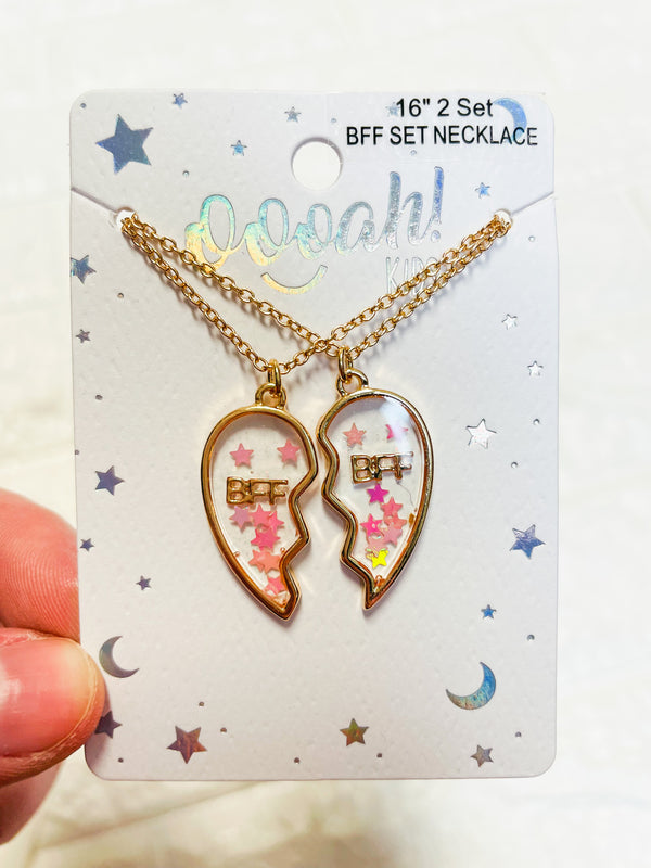 SET OF 2 BFF NECKLACES