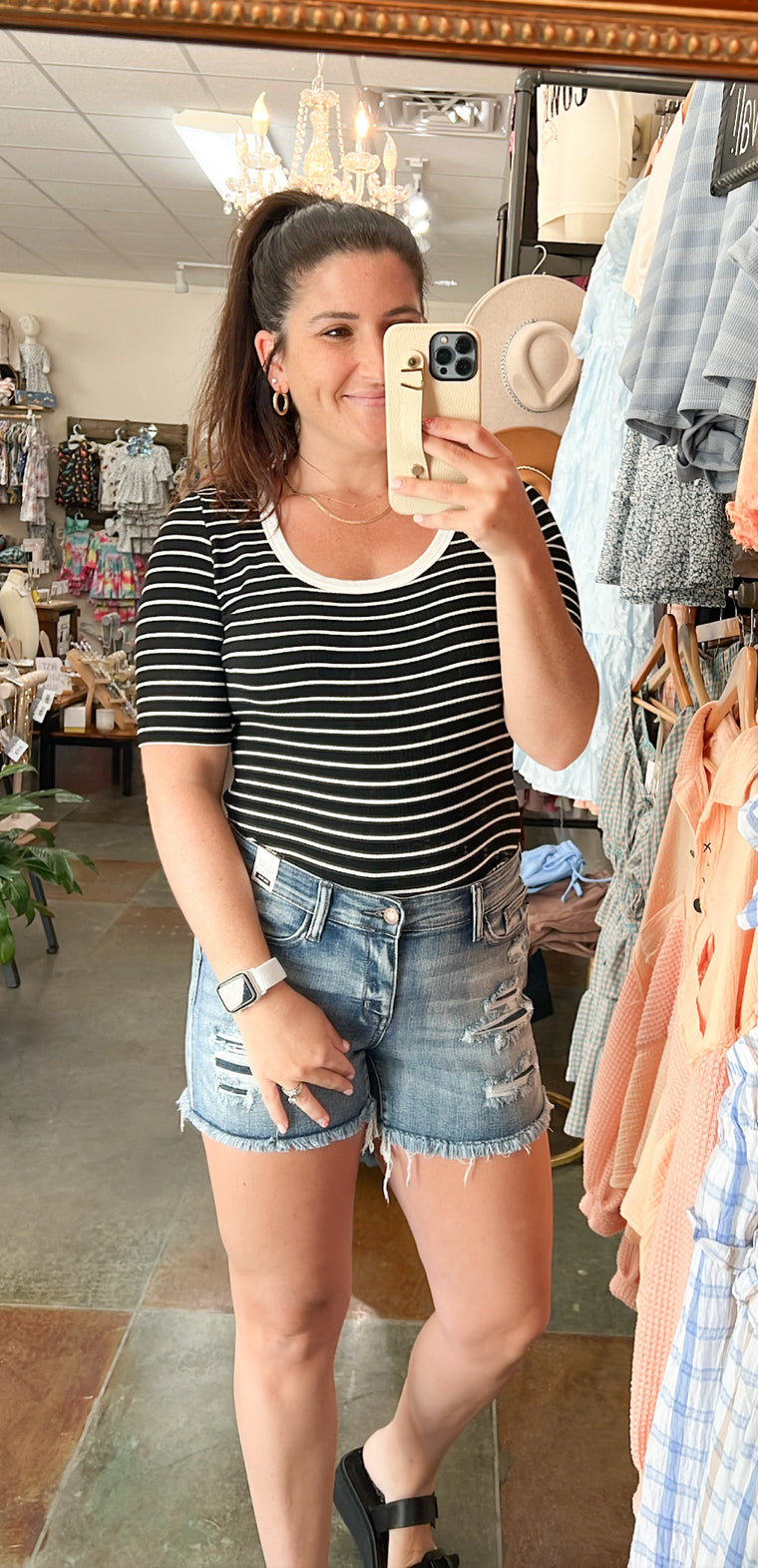 WALK THE LINE STRIPED BODYSUIT