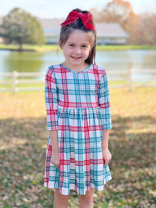 CHRISTMAS PLAID DRESS